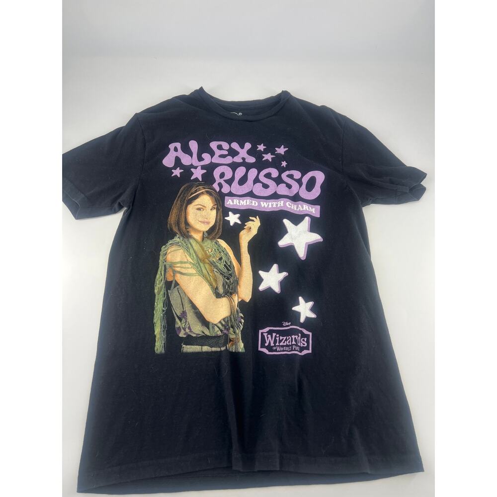 Disney Alex Russo Tshirt Women Black Large Graphic Tee Top